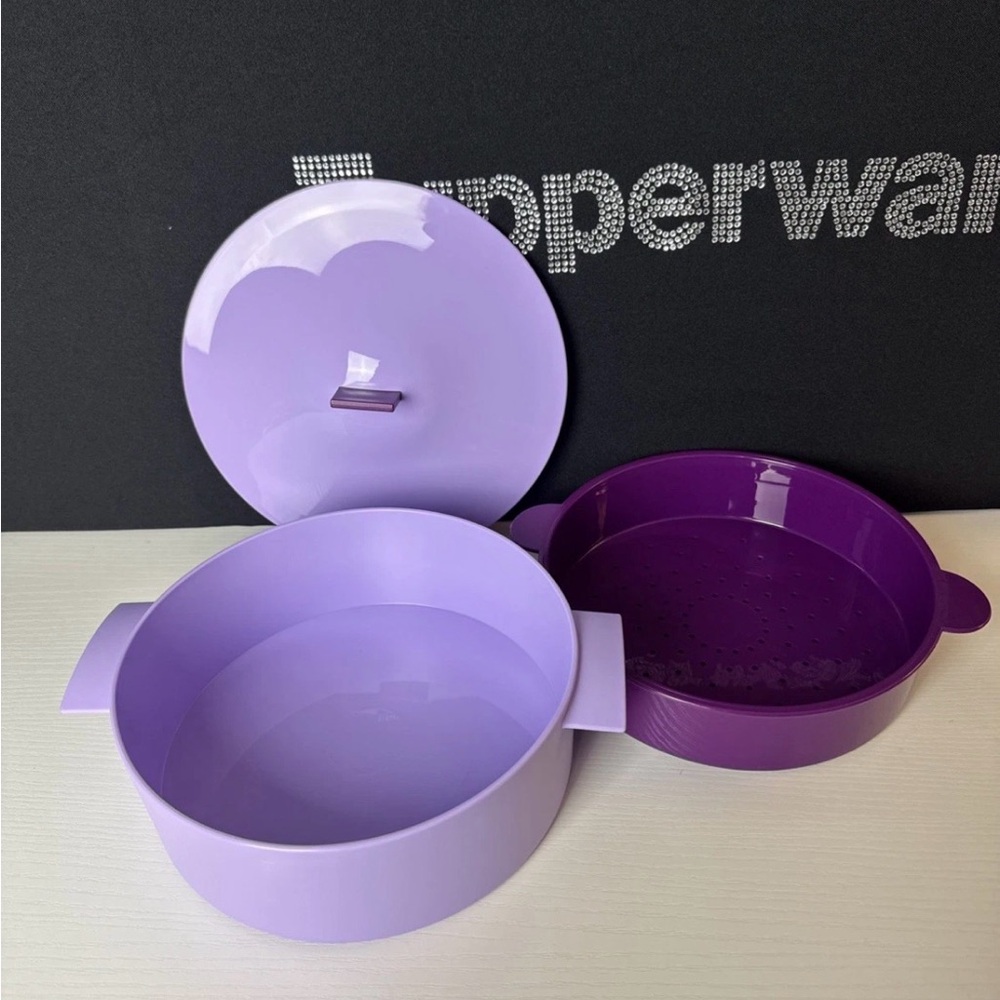 Tupperware Tortilla Keeper Micro-steamer 1.5qt /6 Cup Shades Of Purple New - Picture 3 of 3